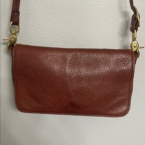 Vintage Libaire Brown Leather Crossbody Bag
